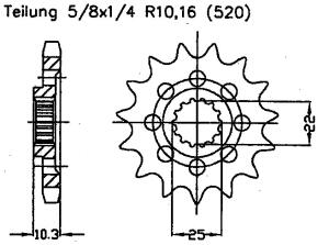 Kettenrad Z.15 für MV Agusta 750 F4 2001-2004