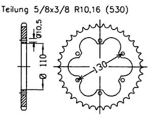 Ritzel für Royal Enfield Continental 535 GT...