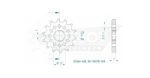 Ritzel für SWM RS 125 Zähnezahl 14