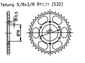 Ritzel für Yamaha XJR 1200 4PU/4RB Zähnezahl 17