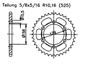 Ritzel Z.15 für Yamaha 700 XTZ Téneré...