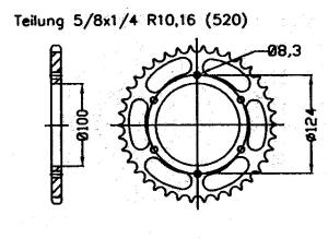 Kettenrad für Ducati Paso 906 / Sport Zähnezahl 40