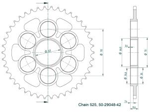 Kettenrad für Ducati Panigale 1199 R Zähnezahl 41
