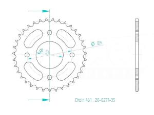 Kettenrad für Hercules K 50 50 SX, K 50 RX...