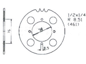 Kettenrad für Hercules K 50 50 Sprint ab Fgst.-Nr....