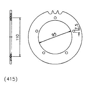 Kettenrad für Hercules Supra 50 4GP KX5 MK 1 2 Z. 42