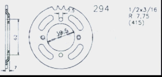 Kettenrad für Hercules Supra 50 2 D, Supra 4 Zähnezahl 43