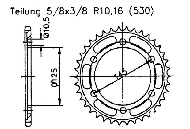 Kettenrad JT für Honda CB 750 Custom Zähnezahl 45