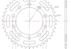 Kettenrad für Honda NC 750 S Zähnezahl 39