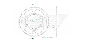 Kettenrad für Kawasaki Z 125 (ABS) Zähnezahl 56