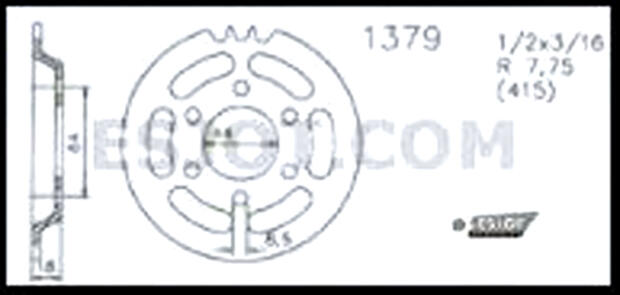 Kettenrad für KTM SM 25 Zähnezahl 44