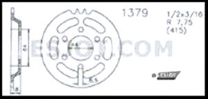 Kettenrad für KTM SM 25 Zähnezahl 44