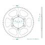 Kettenrad für Rieju Spike 50 / RR 50 Zähnezahl 48