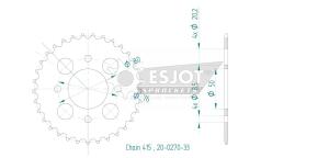Kettenrad für Hercules / Tomos / Sachs - Tomos BT 50 Zähnezahl 33