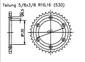 Kettenrad für Triumph Spring 955 ST/Speed Triple...