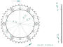 Rear sprocket for DT 200 WPO, WR 3XP 13 Teeth