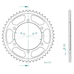Kettenrad für Yamaha YZF 1000 R1 SP Marchesini Felge...