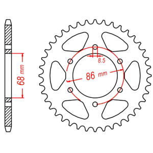 Kettenrad für KTM Freeride 350 E-SM Zähnezahl 40