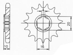 Kettensatz für Aprilia RS4 125 Replica 11-13