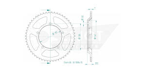 Kettensatz für KSR TR125X 125 i