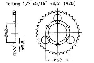 Kettensatz für Dinli Helix 100 X-Ring