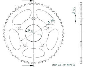 Kettensatz für Hyosung RX 125 SM X-Ring 07-09
