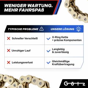 Kettensatz für Zündapp ZXE 125 Enduro X-Ring