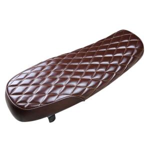Motorbike Seat Retro Classic Cafe Racer Universal, Diamond brown, Length 63 cm