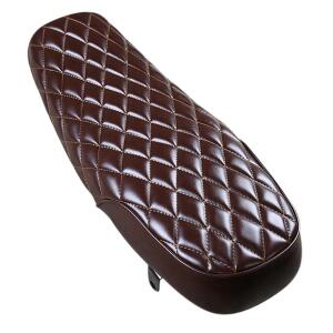 Motorbike Seat Retro Classic Cafe Racer Universal, Diamond brown, Length 63 cm