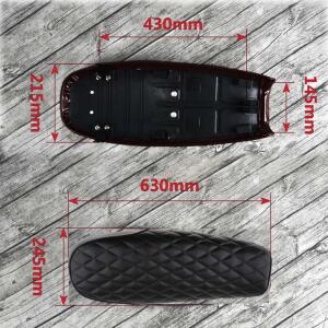 Motorrad Sitzbank Retro Classic Cafe Racer Universell, Diamond schwarz, Länge 63 cm