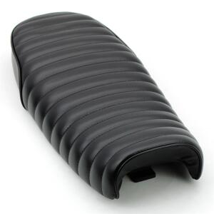 Motorrad Sitzbank Retro Classic Cafe Racer Universell, Stripe schwarz Länge 63 cm