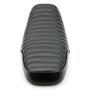 Motorrad Sitzbank Retro Classic Cafe Racer Universell, Stripe schwarz Länge 63 cm
