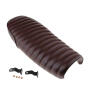 Motorrad Sitzbank Retro Classic Cafe Racer Universell, Stripe braun Länge 63 cm