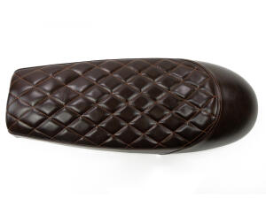 Motorrad Sitzbank Höcker Retro Classic Cafe Racer Universell, Braun, Länge 63 cm