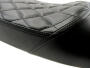 Motorbike Seat highback black Retro Classic Cafe Racer Universal, black, 63 cm