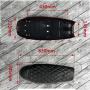 Motorbike Seat highback black Retro Classic Cafe Racer Universal, black, 63 cm
