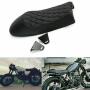 Motorbike Seat highback black Retro Classic Cafe Racer Universal, black, 63 cm