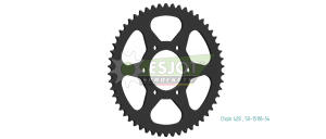 Kettensatz für SWM SM 125 21-23 Regina 428 x 136 Gold verstärkt