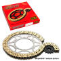 Kettensatz für Suzuki GSX-R 750 L1,L2,L3,L4,L5 mit Regina ZRTO Kette Z-Ring in Gold