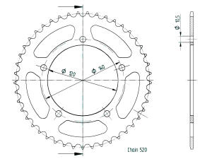 Chain & Sprocket Kit  for Suzuki GSX-R 750 K6,K7,K8,K9,L0 520 Regina Z-Ring gold ZORT