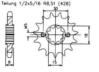 Kettensatz für Sachs ZX 50 Regina X-Ring ZRA