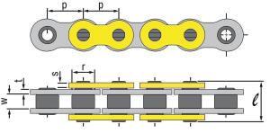 Chain Z-ring ZRP Regina 520 x 120 gold
