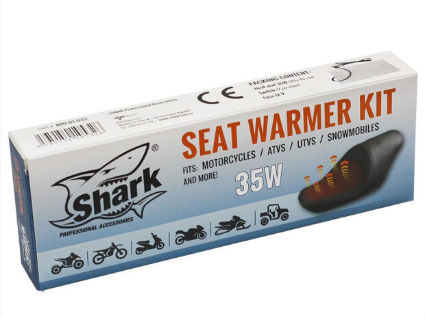 Shark ATV Quad Motorrad Roller Scooter Sitzheizung - 2 stufig - 12Volt 35 Watt