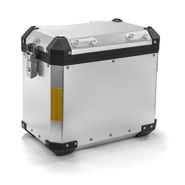 QURO Aluminium Koffer Gepäck Enduro 38 Liter Volumen 45cm x 24cm x 39cm silber
