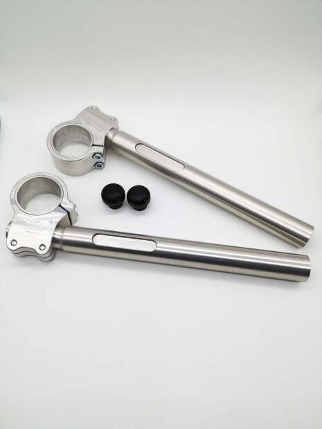 TRW Sportlenker Custom silber 1 Zoll gefräster Stummellenker Caferacer HD 41mm TRW