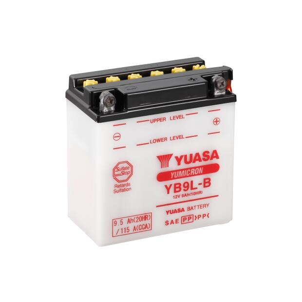 Batterie YUASA 12V/9Ah YB9L-B für TGB Tapo 50, Honda VFR 400 R
