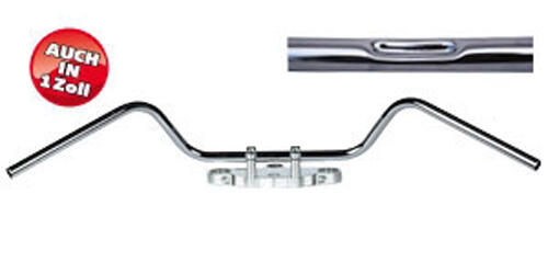 TRW Stahllenker Mystic High 1Zoll(25,4mm) mit ABE mit Kabelkanal TRW MCL131CKK Chrom