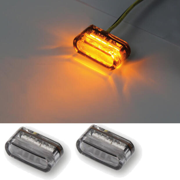 Led Blinker SHIN YO MODUL1 oval getöntes Glas paarweise E-geprüft