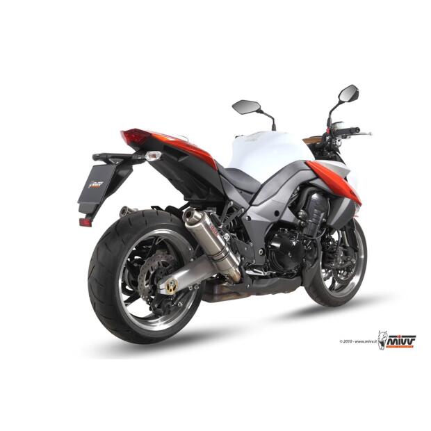 MIVV Auspuff GP Titan 2x Slip-On für Kawasaki Z 1000 ccm Bj. 10-13