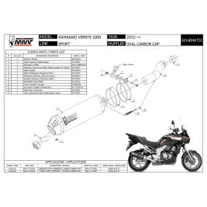 MIVV Auspuff Titan für Kawasaki Versys 1000 12-14...